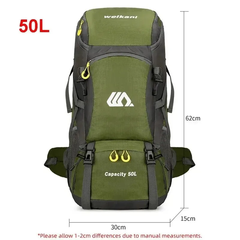 50L Travel Backpack Camping Bag For Men Large Hiking Bag Tourist