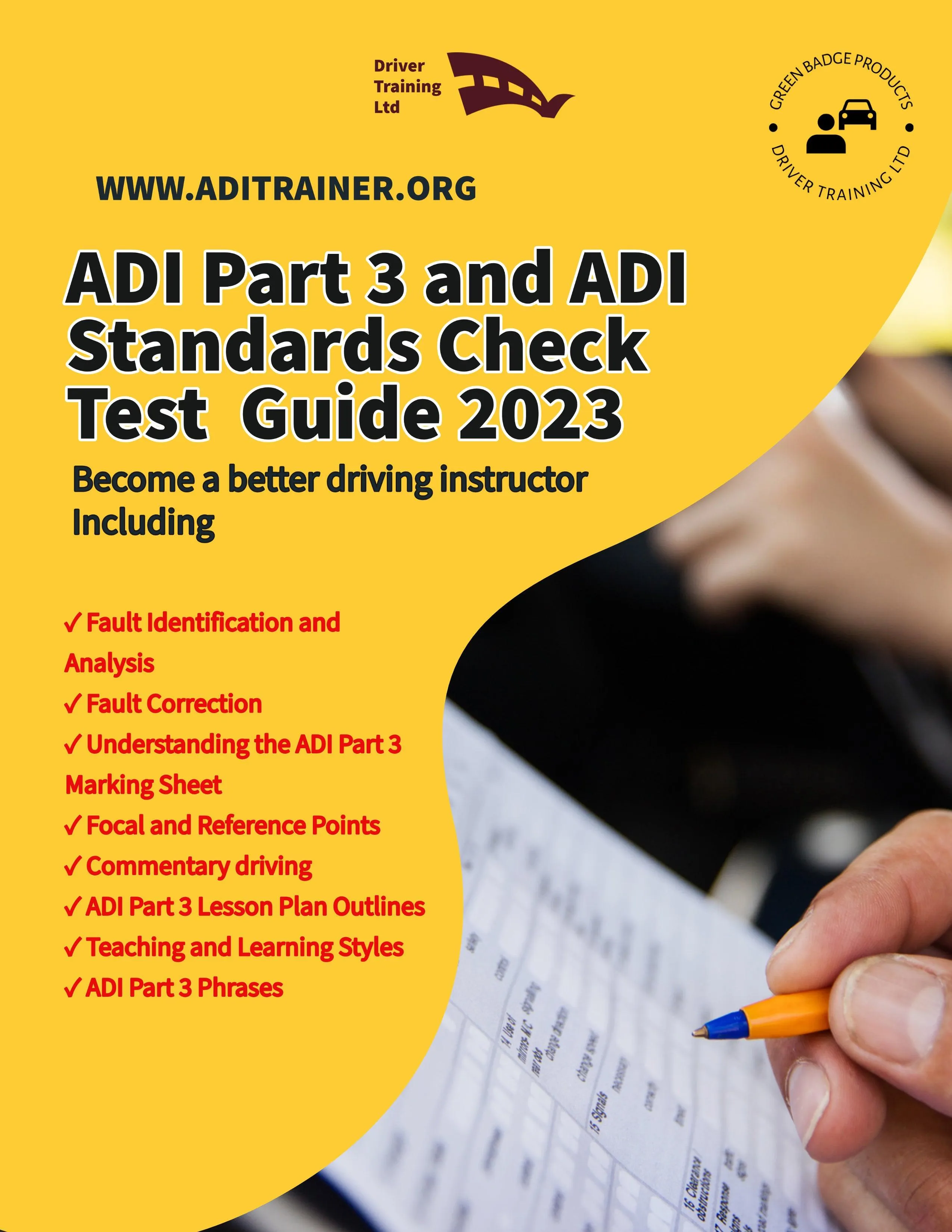 ADI PART 3 / ADI STANDARDS CHECK TEST SET FOR DRIVING INSTRUCTORS