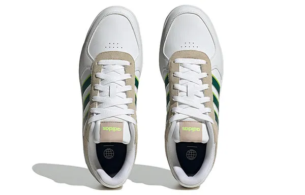 Adidas Tennis Courtbeat Shoes 'Cloud White Collegiate Green', white