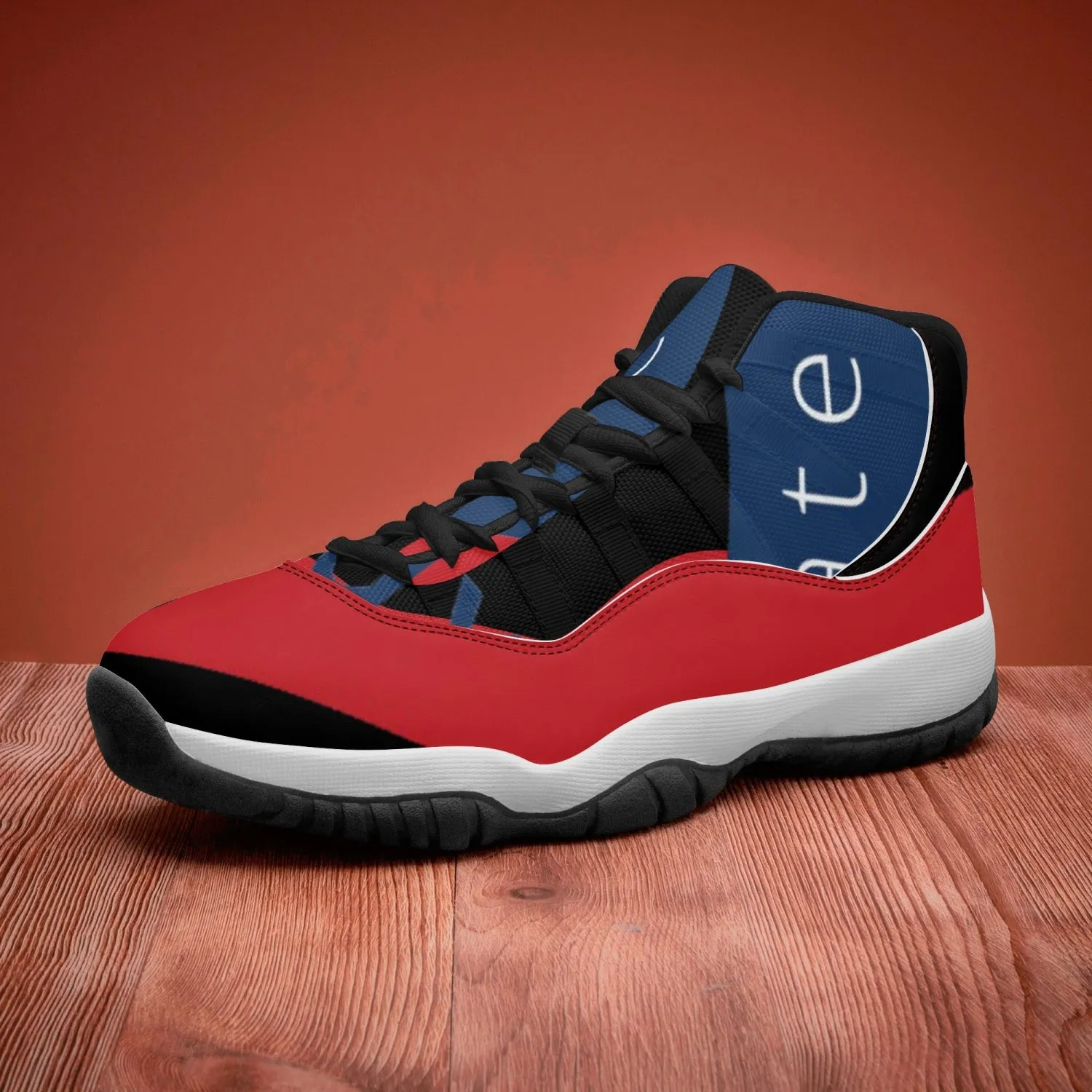 AJ11 Style Basketball Sneakers - Red, White and Blue