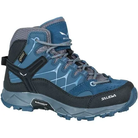 Alp Trainer Mid GTX Hiking Boot - Baby Salewa, Dark Denim/Charcoal