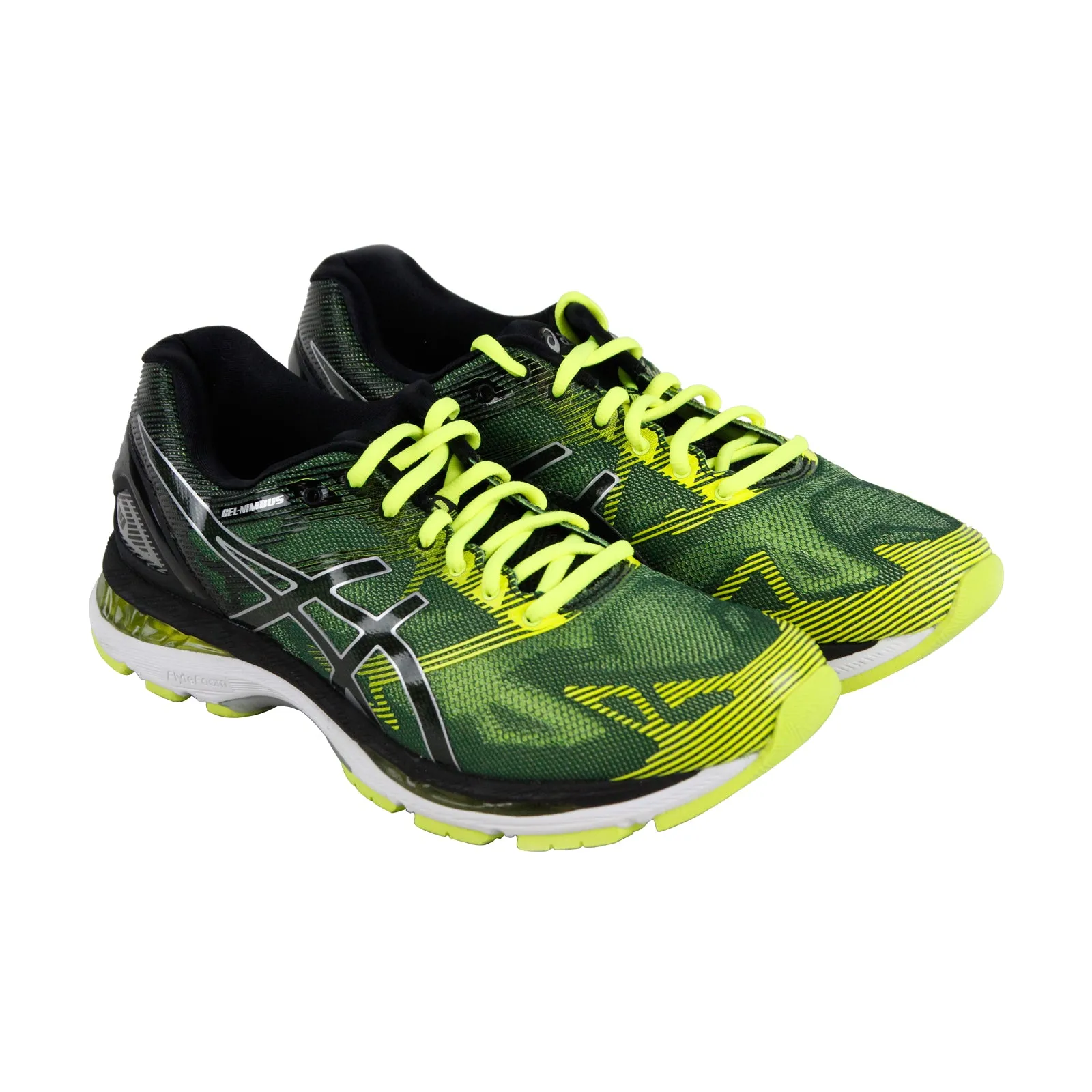 Asics Gel Nimbus 19 T700N-9007 Mens Green Lace Up Athletic Running Shoes