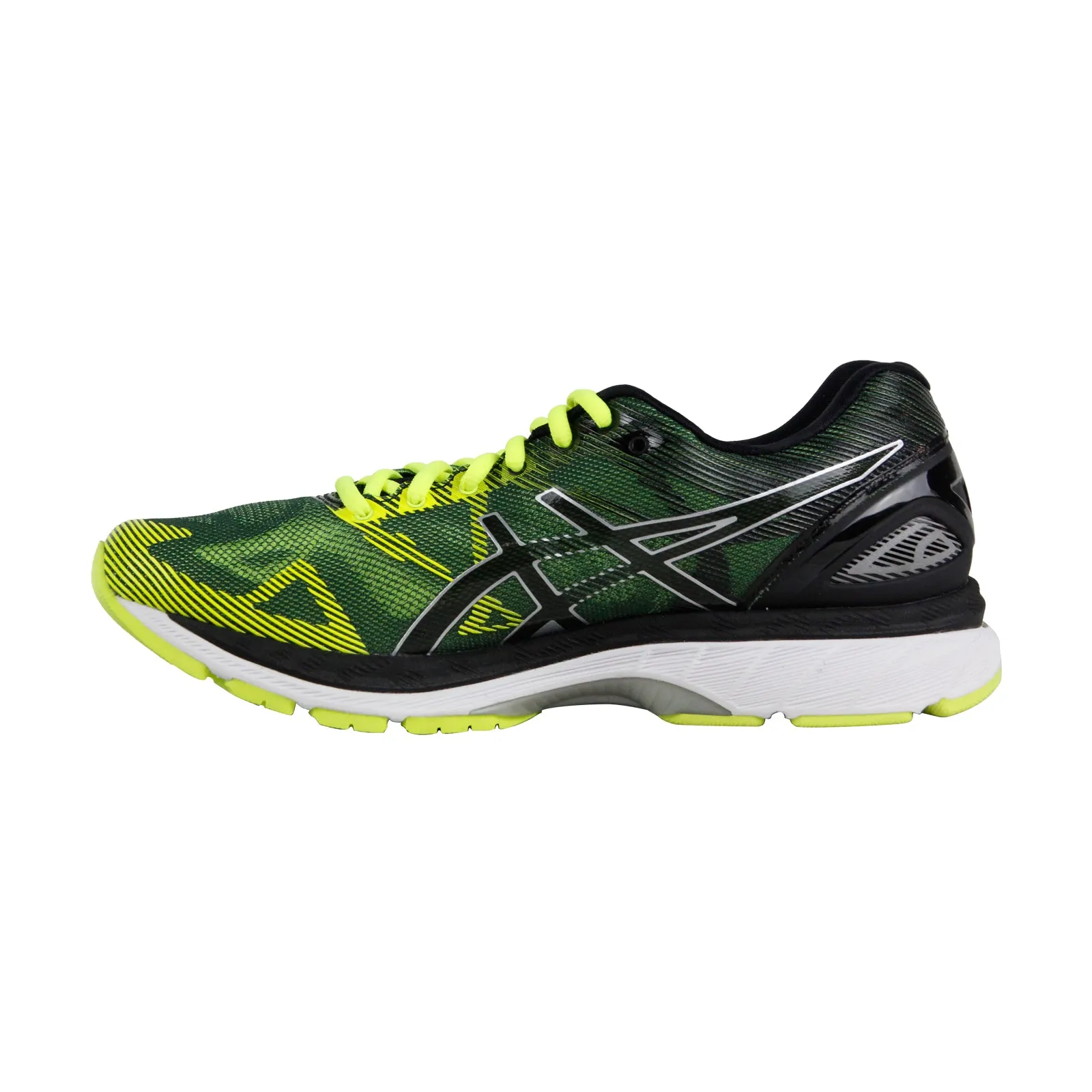 Asics Gel Nimbus 19 T700N-9007 Mens Green Lace Up Athletic Running Shoes