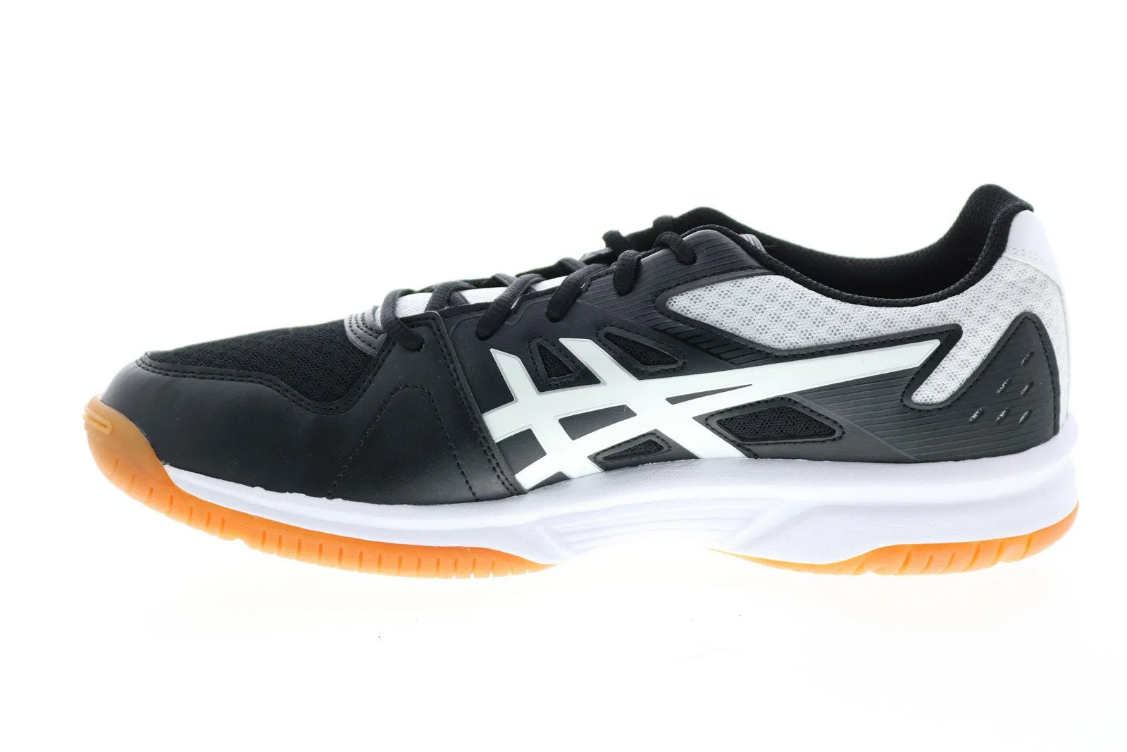 Asics Upcourt 3 1072A031-011 Mens Black Mesh Lace Up Athletic Volleyball Shoes