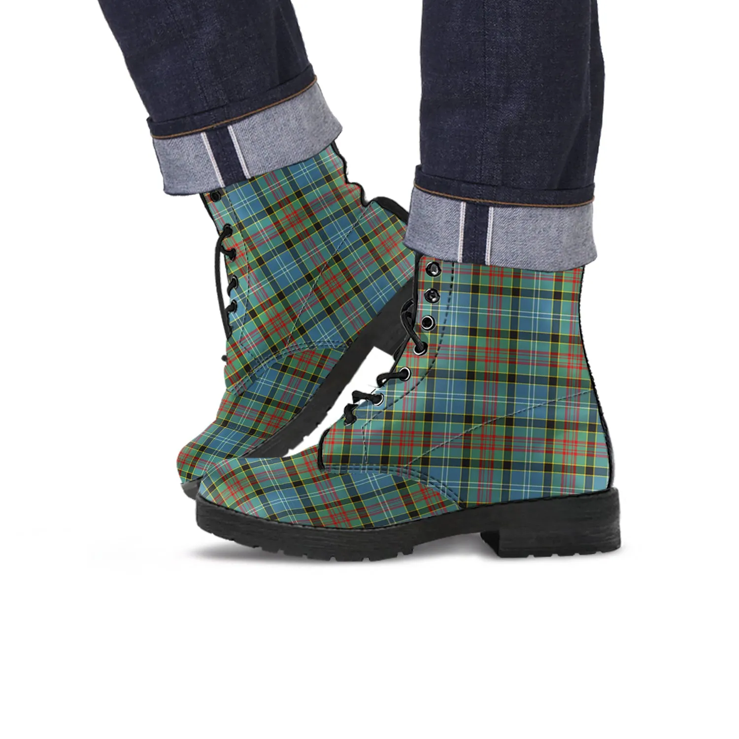 Brisbane Tartan Leather Boots