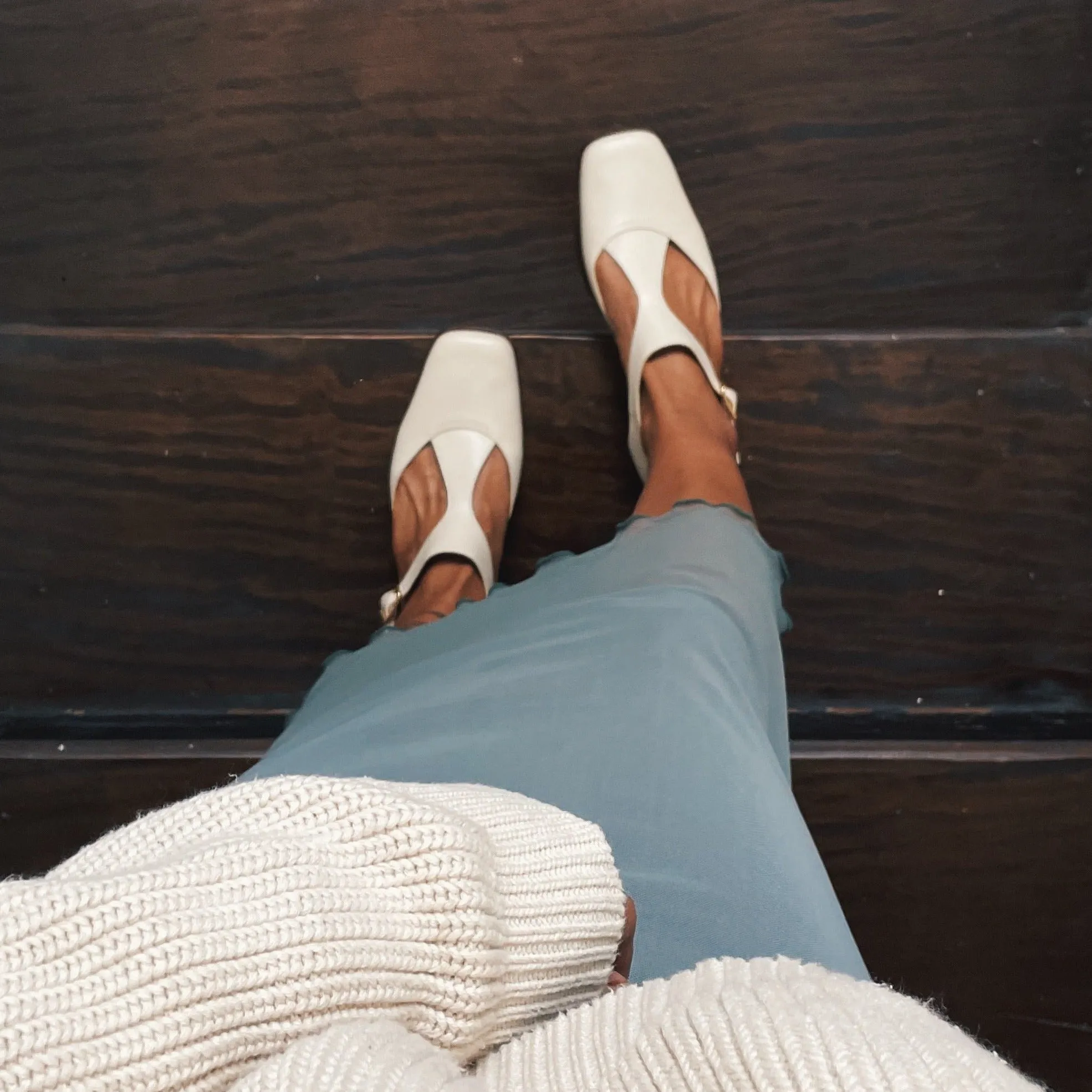 Carlota Off-White Flats