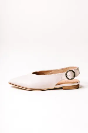 Delta Pointed Flats in Beige - FINAL SALE