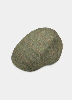 Didsmere Men's Technical Tweed Waterproof Cap In Olive - Regular Fit