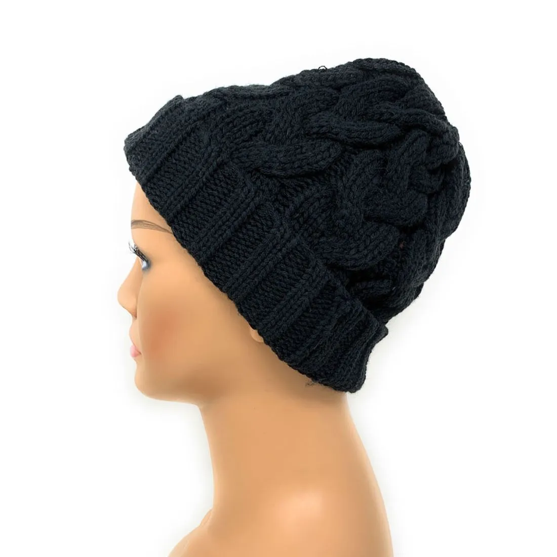 Empire Cove Womens Mens Unisex Winter Warm Solid Cable Knit Cuff Beanie