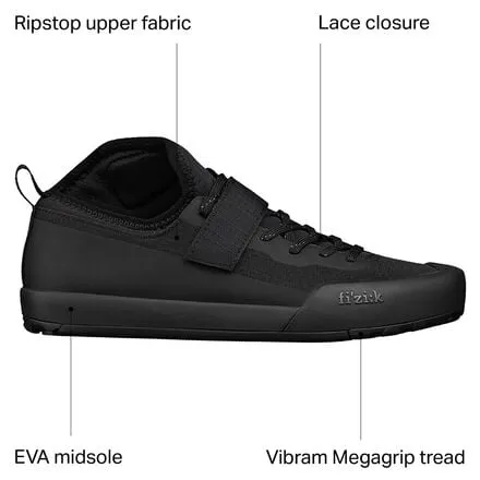 Fi'zi:k Men's Gravita Tensor Flat Cycling Shoes, Black