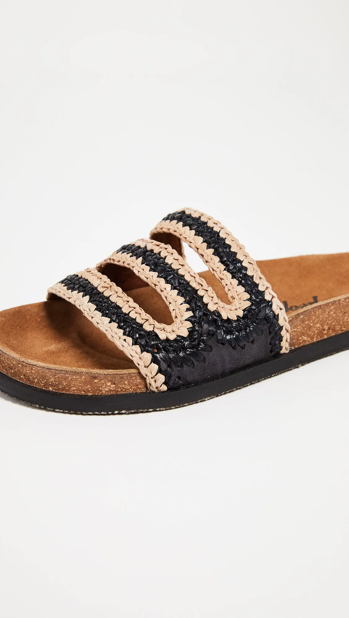 Free People Crete Footbed Sandals Black