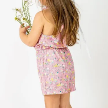 Girls Scottie Tie-Back Romper