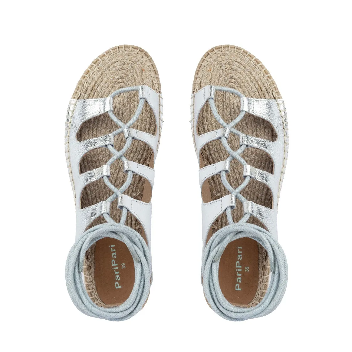 Gladiator Silver Sandals