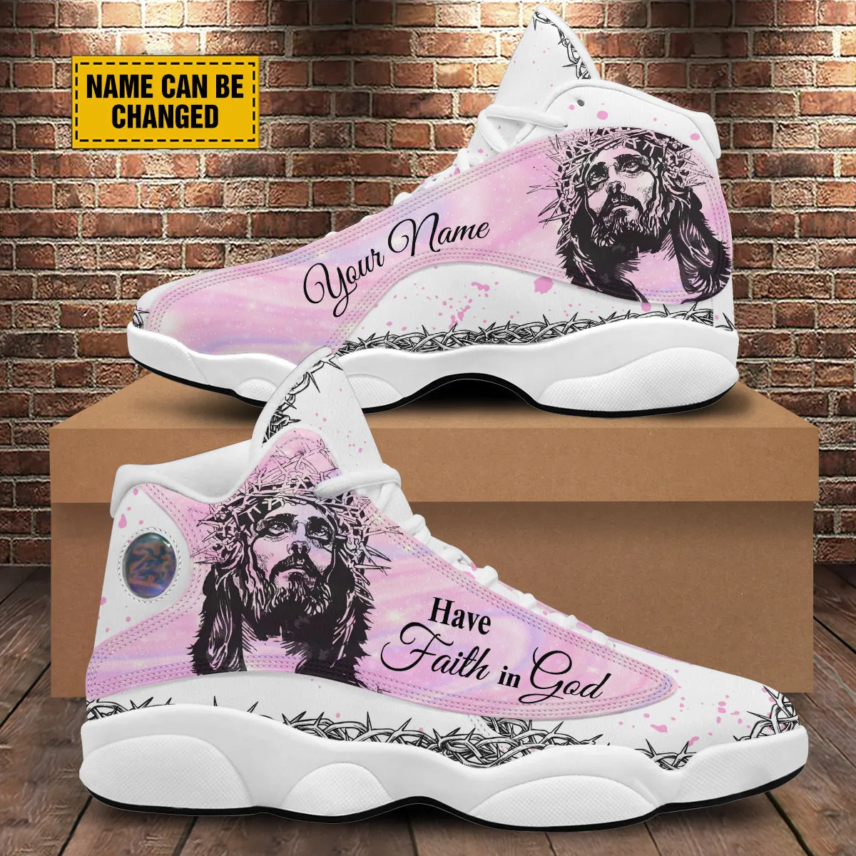 Have Faith In God Jesus Basketball Shoes For Men Women - Christian Shoes - Jesus Shoes - Unisex Basketball Shoes