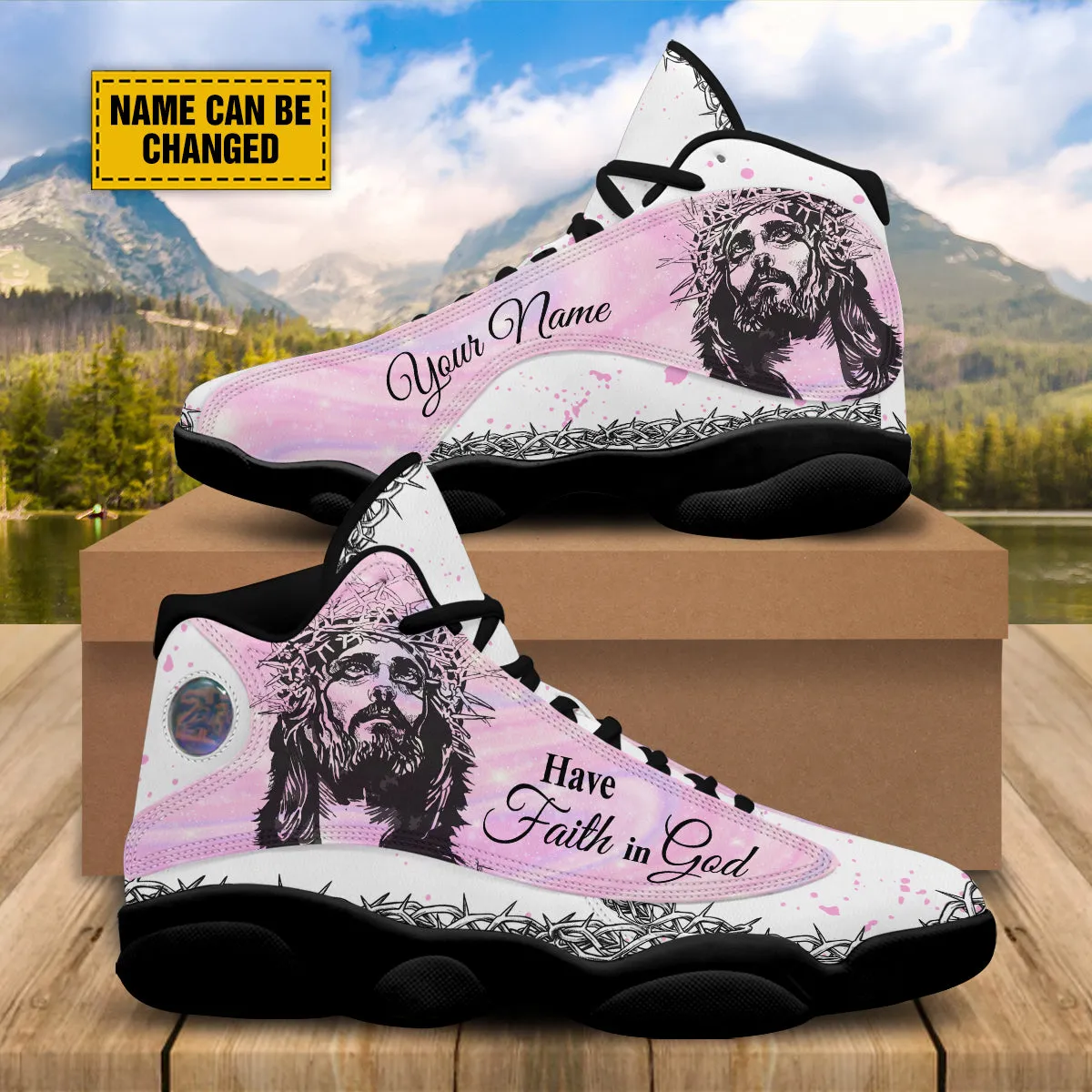 Have Faith In God Jesus Basketball Shoes For Men Women - Christian Shoes - Jesus Shoes - Unisex Basketball Shoes