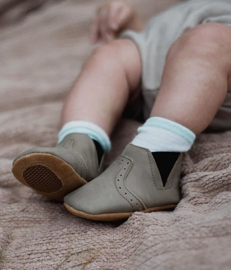 Leather Soft Sole Waxed Boots - Dusty