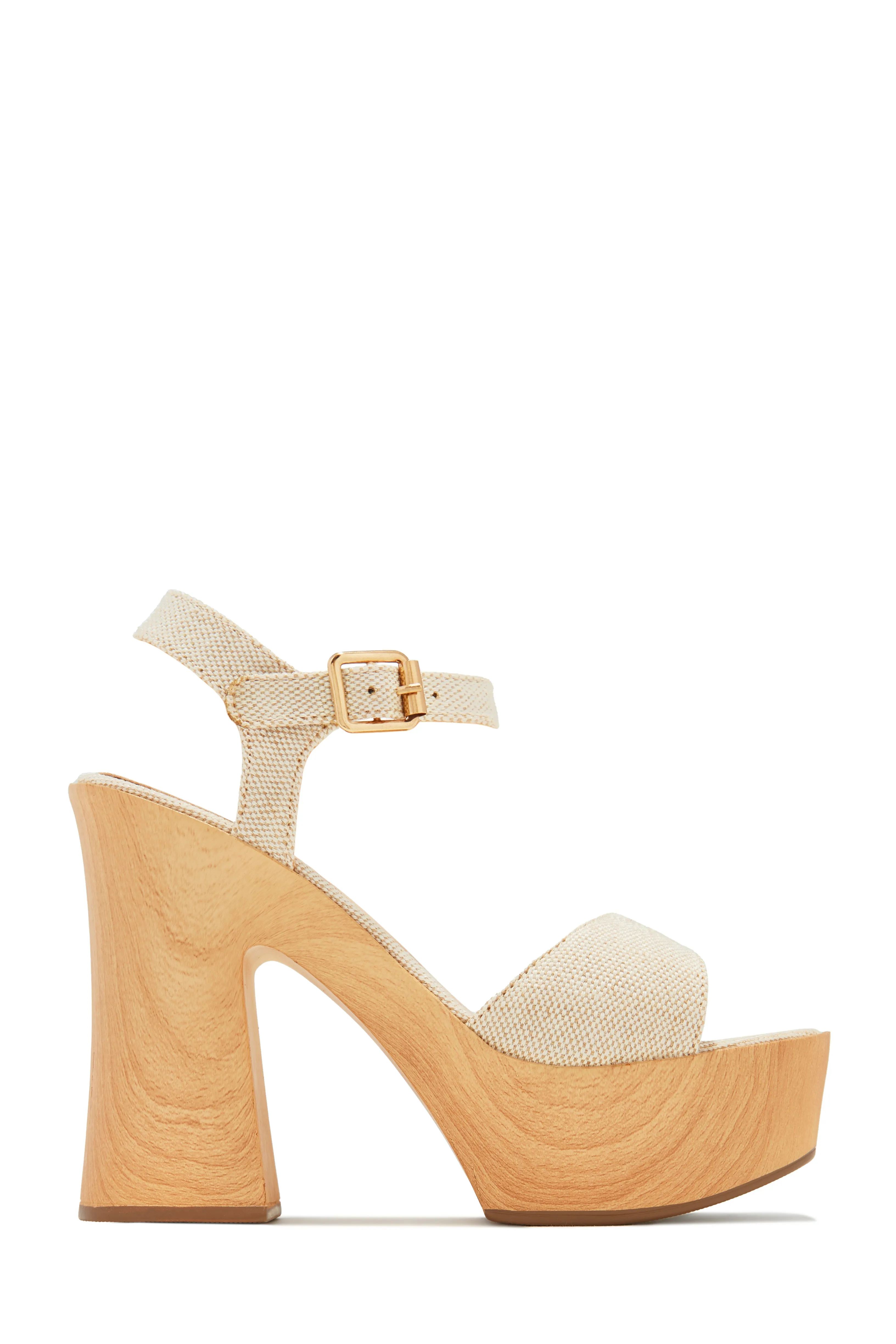 Makana Platform Block Heels - Clear