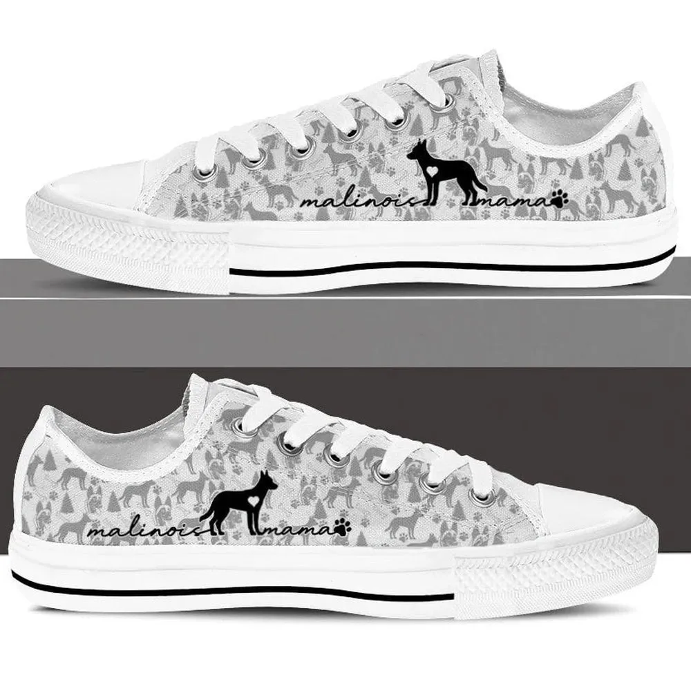 Malinois Low Top Shoes - Dog Walking Shoes Men Women, Dog Printed Shoes, Canvas Shoes For Men, Women