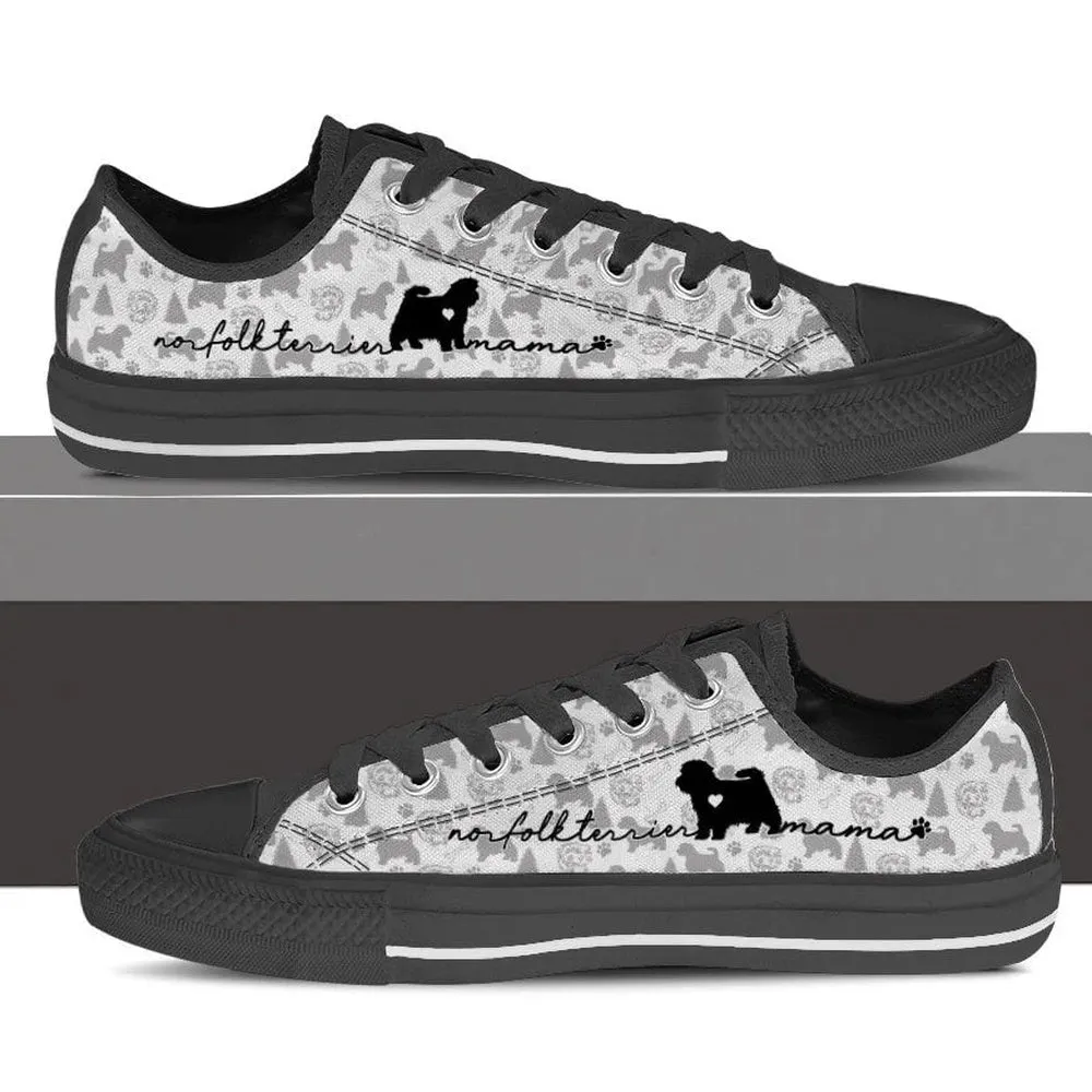 Norfolk Terrier Low Top Shoes - Dog Walking Shoes Men Women, Dog Printed Shoes, Canvas Shoes For Men, Women