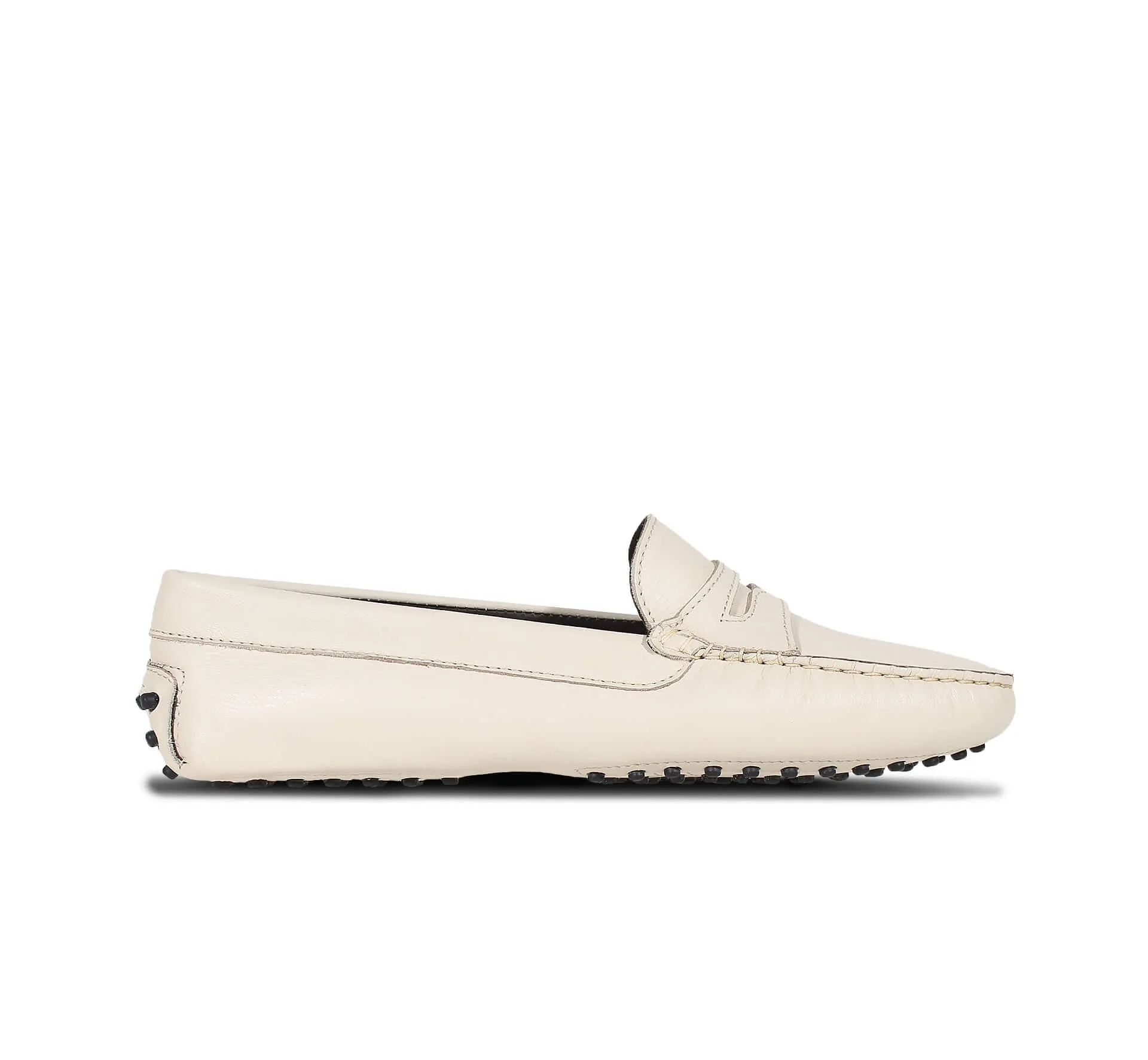 Off-white Leather Driving Shoes