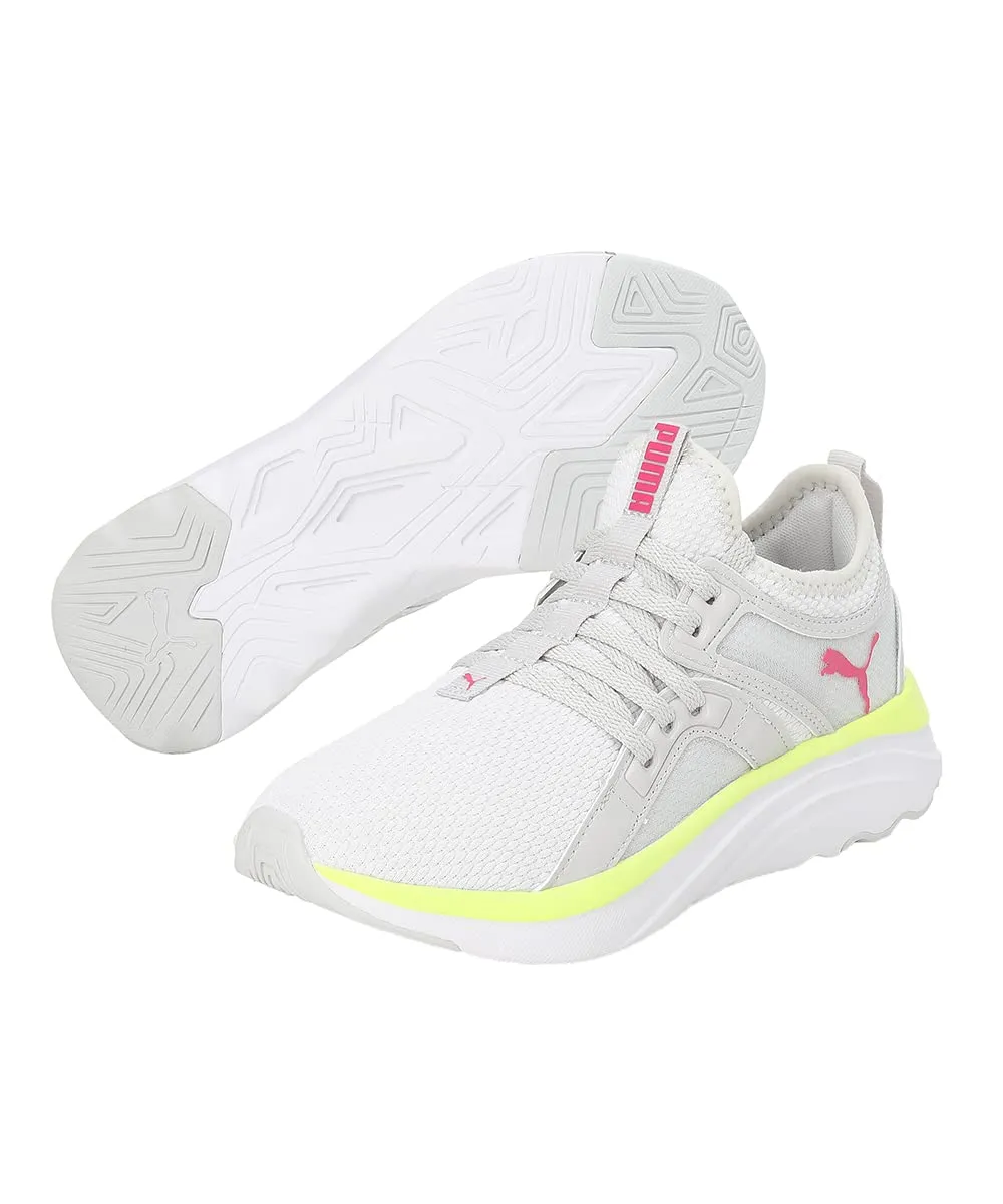 Puma Girls SOFTRIDE Sophia Junior Feather Gray-Glowing Pink-White Sneaker - 6UK (19515913)