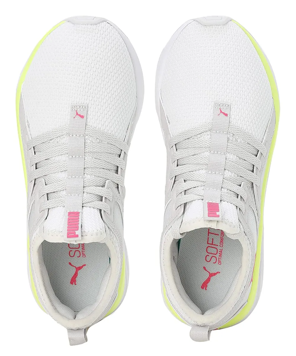 Puma Girls SOFTRIDE Sophia Junior Feather Gray-Glowing Pink-White Sneaker - 6UK (19515913)