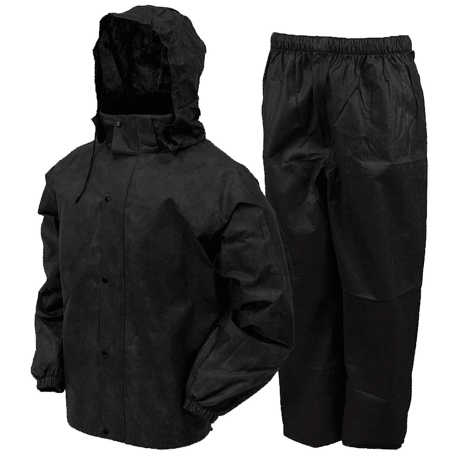 Romano nx 100% Waterproof Heavy Duty Double Layer Hooded Rain Coat Men with Jacket and Pant in a Storage Bag