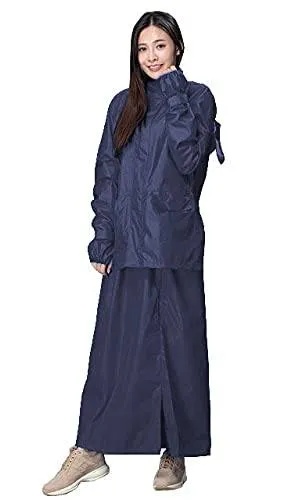 Romano nx 100% Waterproof Heavy Duty Double Layer Hooded Rain Skirt and Jacket for Women in a Storage Bag