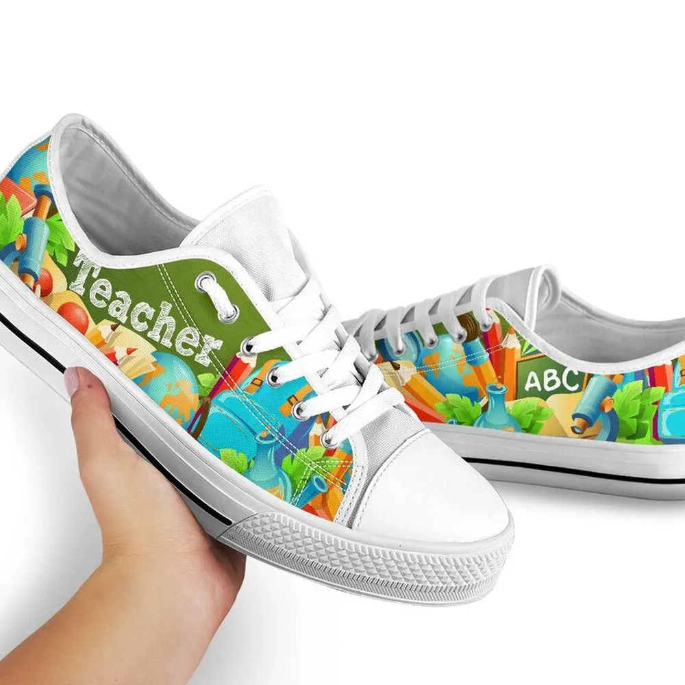 Teacher Abc 3D Low Top Shoes, Teacher Shoes, Low Top Sneakers