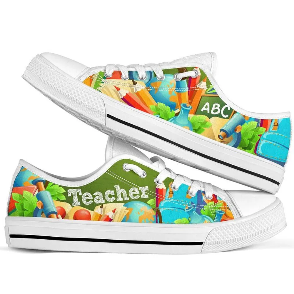 Teacher Abc 3D Low Top Shoes, Teacher Shoes, Low Top Sneakers