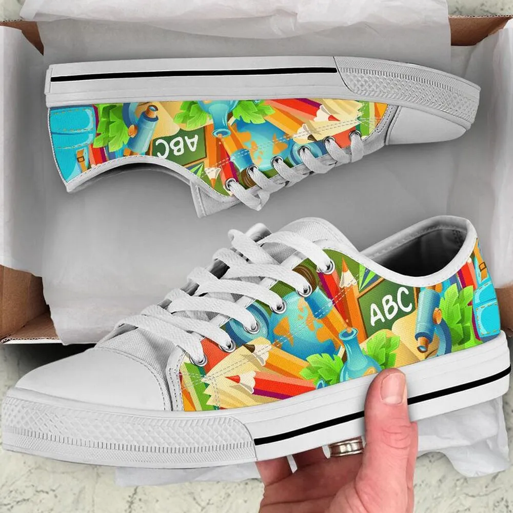 Teacher Abc 3D Low Top Shoes, Teacher Shoes, Low Top Sneakers