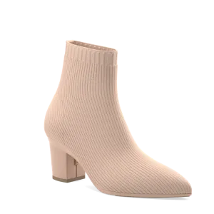 The Bootie - Sand Knit   Block Heel Kit 3 Sand - FINAL SALE