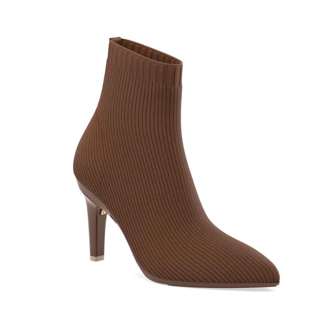 The Bootie Walnut Knit   Stiletto Heel Kit 4 Walnut