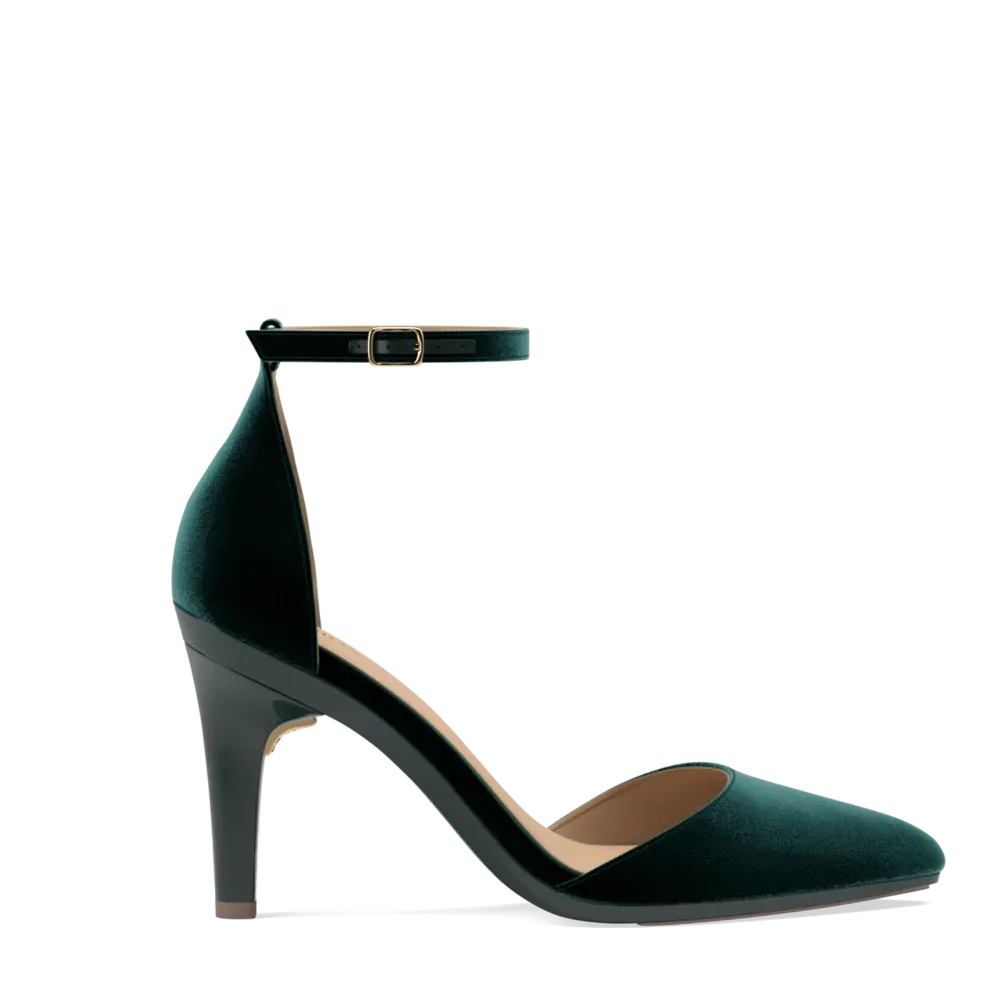 The D'Orsay - Forest Velvet 4 Stiletto