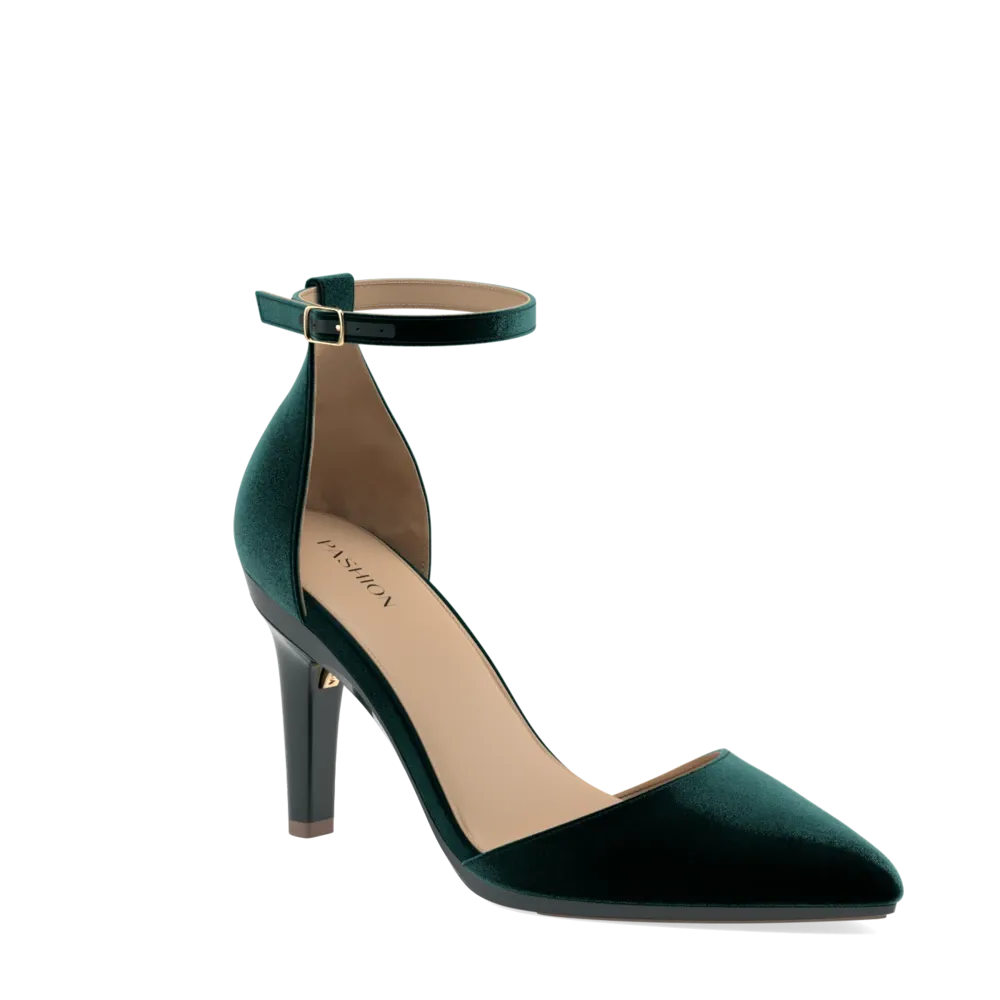 The D'Orsay - Forest Velvet 4 Stiletto