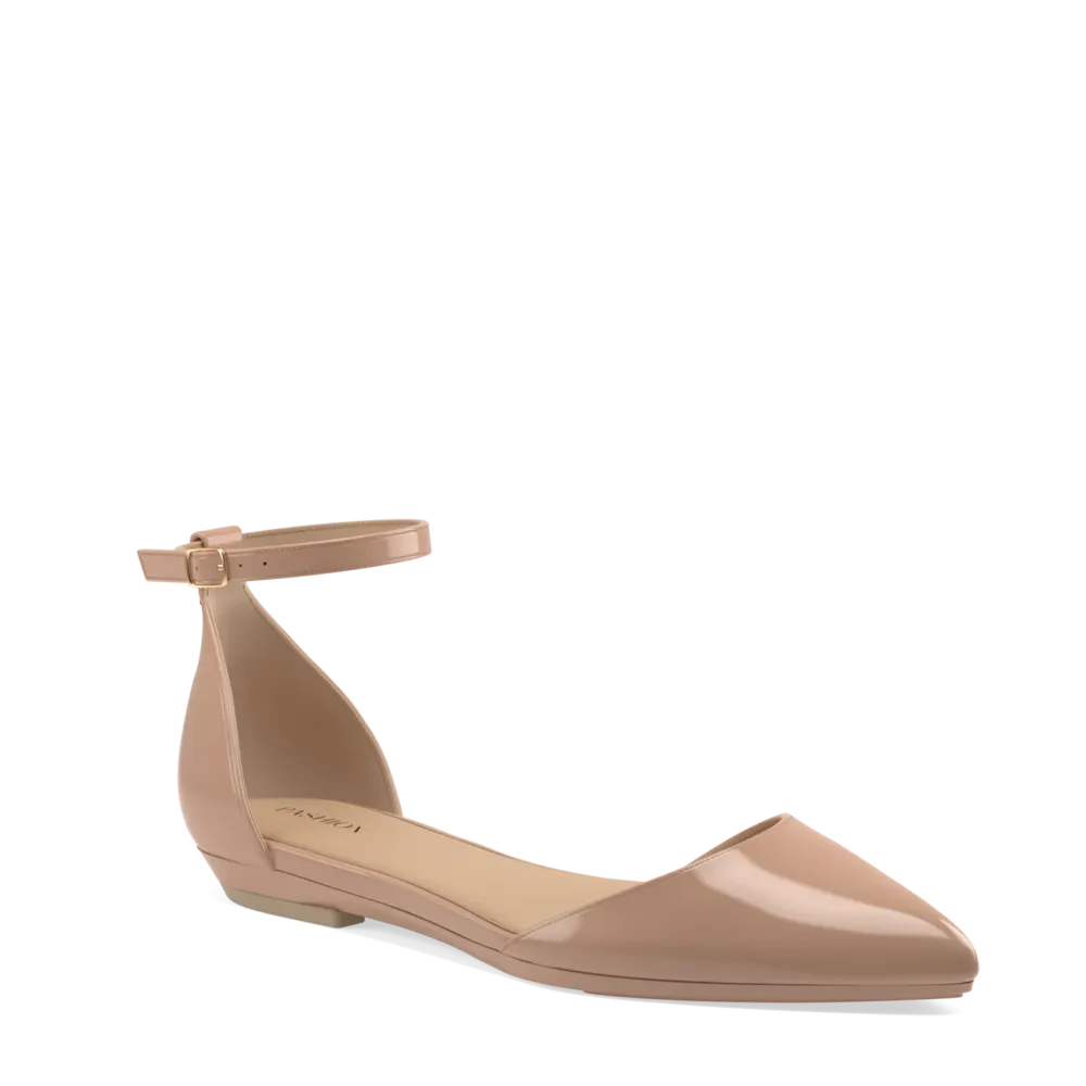 The D'Orsay - Latte Patent   Block Heel Kit 3 Latte - FINAL SALE