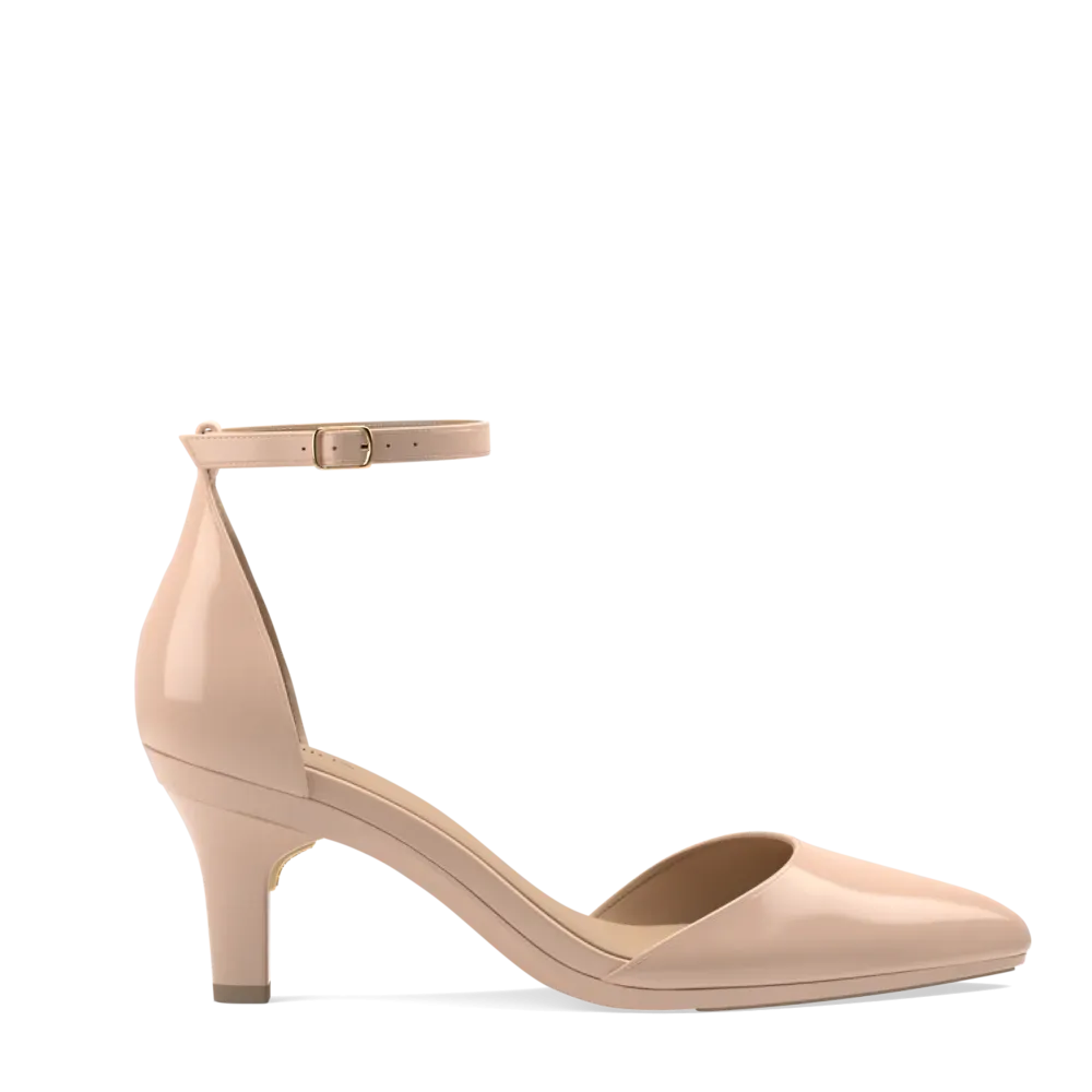 The D'Orsay - Sand Patent   Stiletto Heel Kit 3 Sand - FINAL SALE