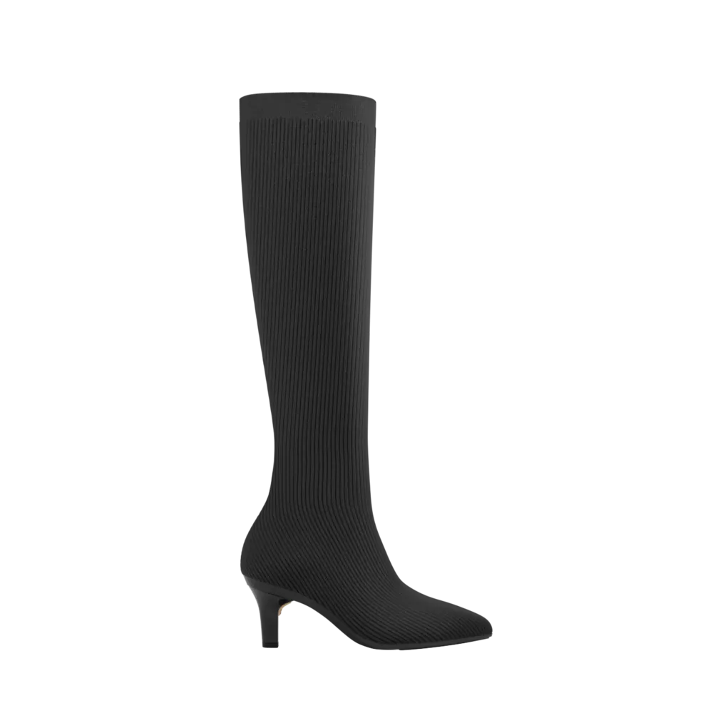 The Knee High Boot Coal Knit   Stiletto Heel Kit 3 Coal