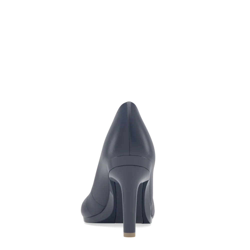 The Panel Pump - Navy Leather   Stiletto Heel Kit 4 Navy - FINAL SALE