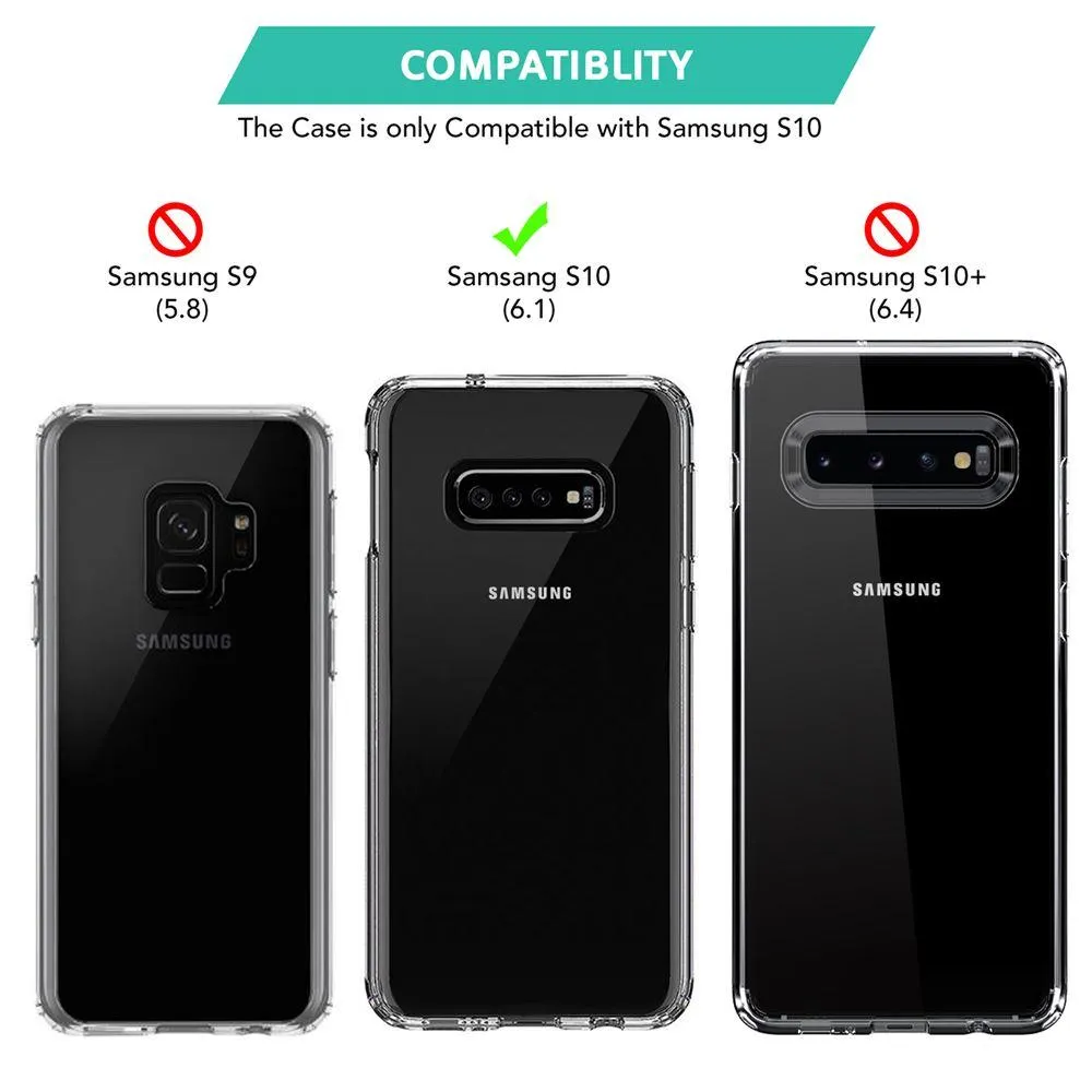 Transparent Clear Hard Back Case for Samsung Galaxy S10