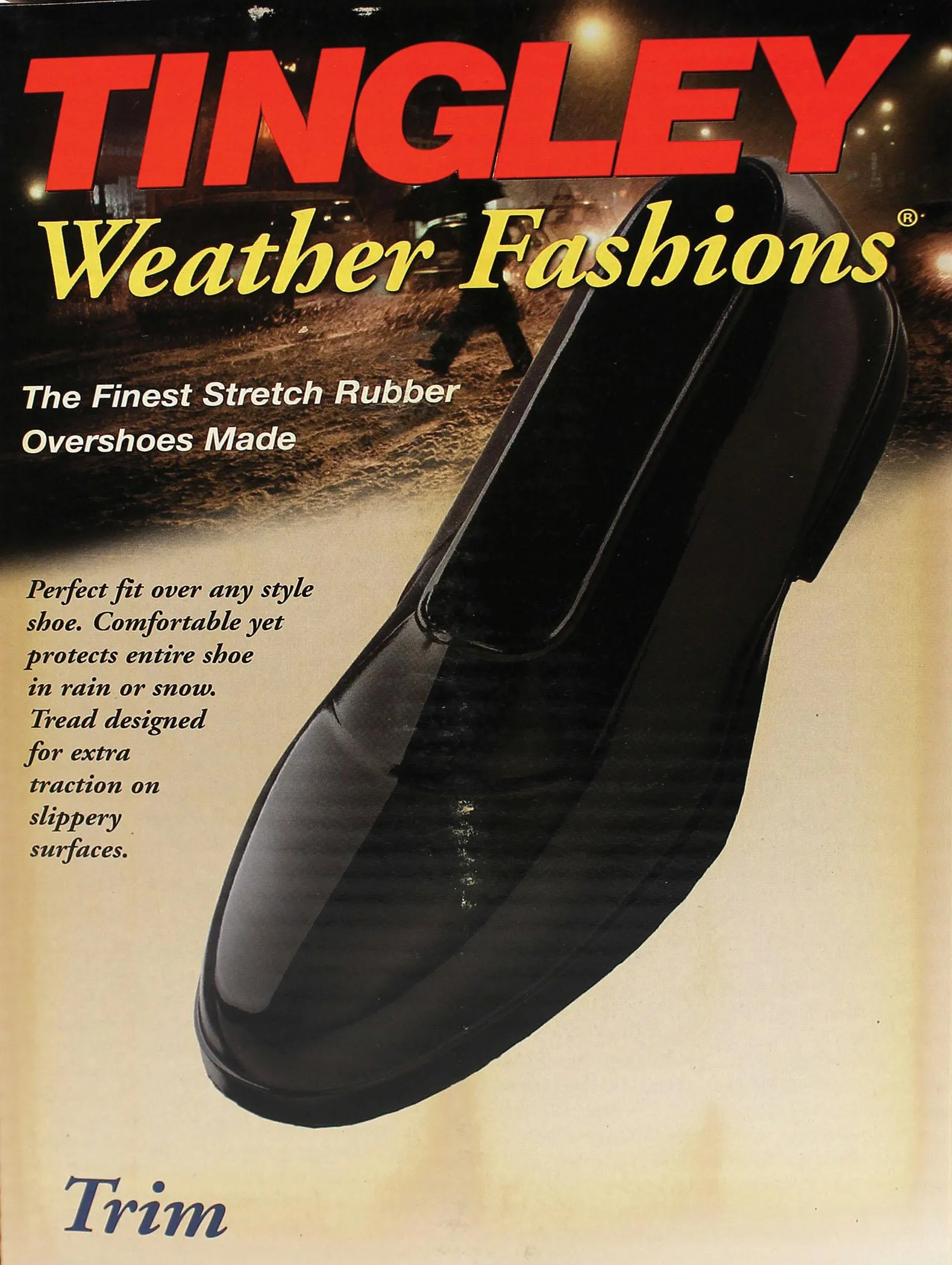 Weather Fashions Trim Rubber Overshoes