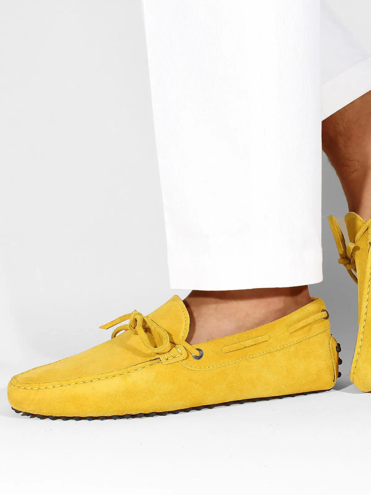 Yellow Suede Driving Shoes