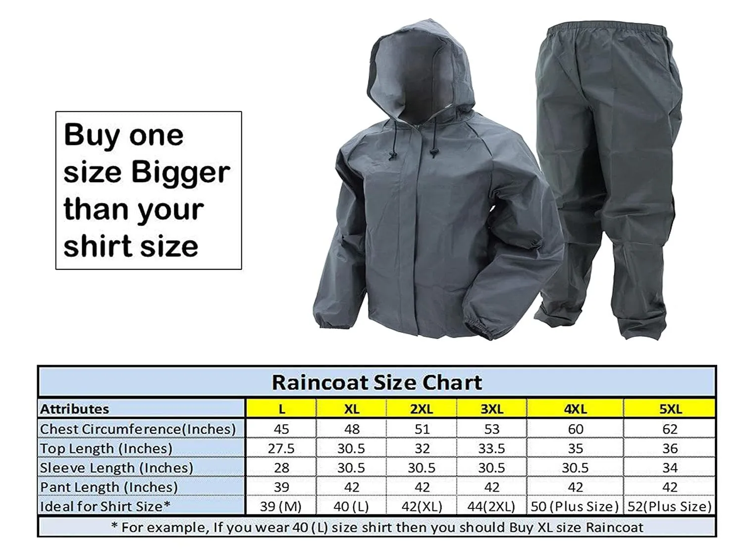 Zeel Water Fighter 100% Waterproof Double Layer Hooded Rain Coat Men with Jacket and Pant in a Storage Bag